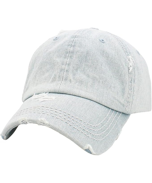 KBETHOS Vintage Washed Distressed Cotton Dad Hat Baseball Cap Adjustable Polo Trucker Unisex Style Headwear