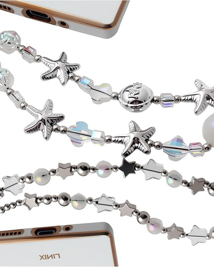 Beaded Camera Wrist Strap, Cute Phone Charms Strap, Pearl Bracelet Wrist Strap, Phone Keychain Decoration for Wallet