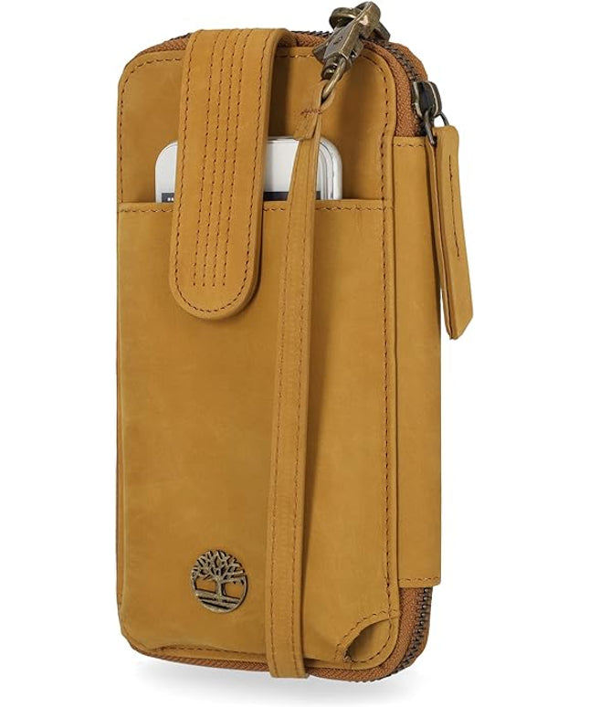 Timberland Women's RFID Leather Phone Crossbody Wallet Bag