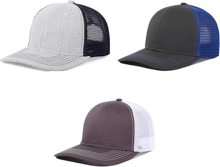 kozinu Unisex Trucker Hats Blank Mesh Snapback Hats Sport Plain Baseball Caps Adjustable Fitted Hat