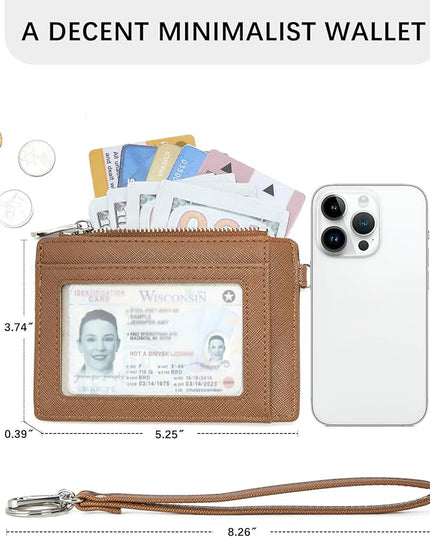 BOSTANTEN Small Wallet For Women RFID Leather Credit Card Holder Slim Wristlet Keychain Wallet With Zipper Pocket