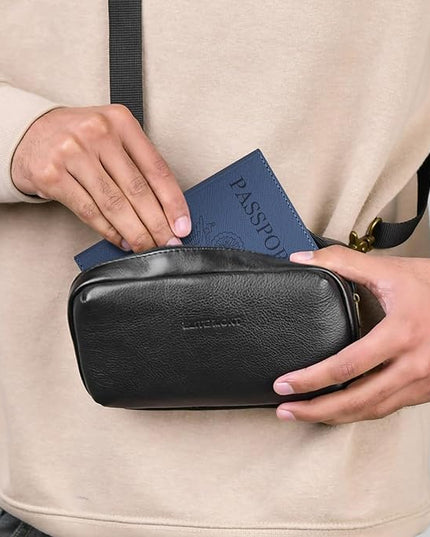 RSAquar Passport Holder for Women and Men, Premium PU Leather Travel Passport Wallet RFID Blocking Passport Cover Travel Documents Organizer (JD-Blue)