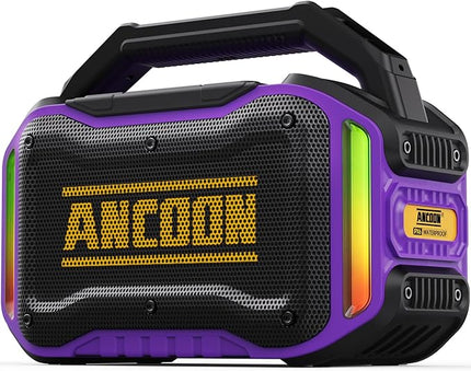 Speakers Bluetooth Wireless: 80W(Peak) Loud Speaker with Bass, 20H Playtime, IPX6 Waterproof, Large Jobsite Speakers for Work, Outdoor, Workshop, Garage, Portable Speaker with TWS (Purple)