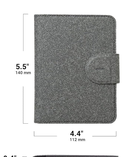 LHiDS Leatherette Passport Holder with RFID Protection, Premium PU Leather, Snap Button Closure, Travel Passport Wallet Cover for Passport, Boarding Passes, Business Cards, Cash (Black)