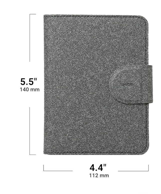 LHiDS Leatherette Passport Holder with RFID Protection, Premium PU Leather, Snap Button Closure, Travel Passport Wallet Cover for Passport, Boarding Passes, Business Cards, Cash (Black)