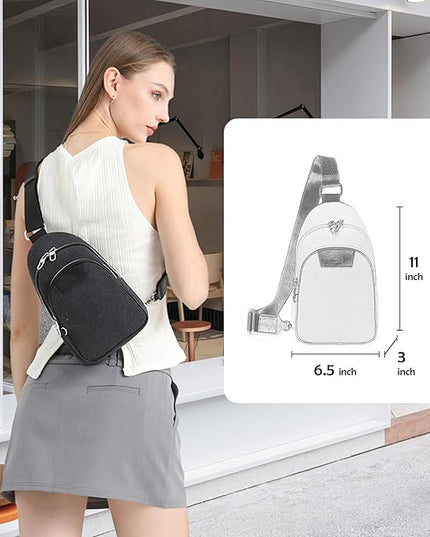 Anti Theft Crossbody Bags for Women Leather Sling Bag Cross Body Travel Purse Chest Bags Fanny Pack Gift Teen Girl