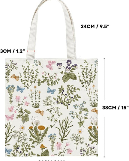 Horaldaily Canvas Tote Bag,Reusable Shoulder Tote Bag for Women Lady Casual Vacation, Shopping, Work, Gym