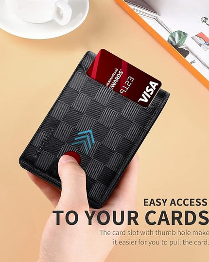 RUNBOX Wallet for Men Slim 11 Credit Card Holder Slots Leather RFID Blocking Small Thin Men's Wallet Bifold Minimalist Front Pocket Large Capacity Gift Box