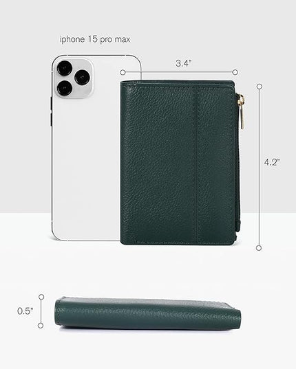 Oak Leathers Wallet For Women Full Grain Leather - Small RFID Coin Purse Credit Card & ID Holder for Ladies,Bifold Wallets for Teenager | Small, RFID, Coin Purse, for Ladies, for Teenager