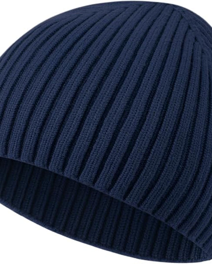 choshion Wool Knit Fisherman Beanie Hat for Men Women,Cuffless Warm Short Cuff Beanies Toboggan Ski Hats Winter Skull Cap