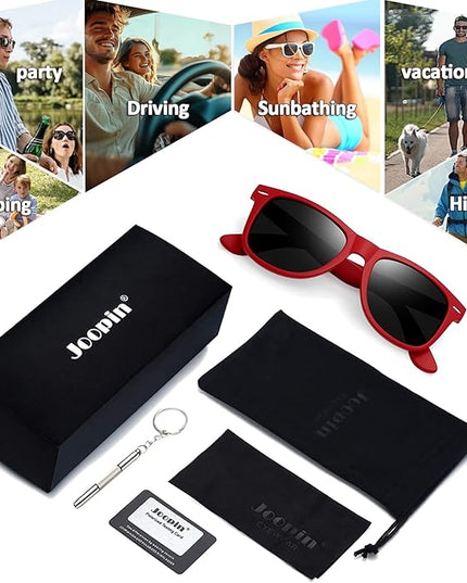 Joopin Square Sunglasses Polarized UV Protection Trendy Designer Sun Glasses Men Women
