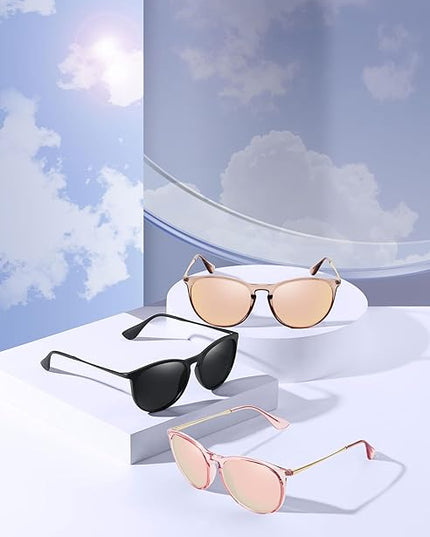 WOWSUN Retro Polarized Sunglasses Womens 2026 Trendy Round Classic Glasses