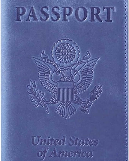 Ciana Passport Holder for Travel – PU Leather Passport Cover and Card Holder for Men & Women – Slim Passport Holder with Card Protector Slot, Travel Must Haves (Purple)