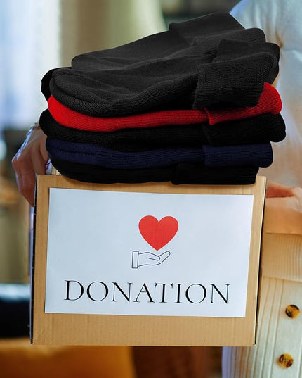 Jecery 120 Pcs Winter Beanie Hats Bulk for Unisex Women Men Homeless Donation Hats Warm Knitted Cuffed Toboggan Stretch Caps