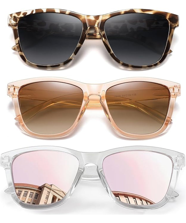 DANAMY Sunglasses Womens Polarized Sunglasses for Women Trendy Designer Mirrored UV400 Protection Sun Glasses