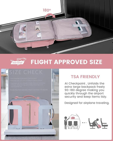 LOVEVOOK 40L Travel Backpack for Women & Men, Airline Approved Carry On Luggage with 3 Packing Cubes, TSA Overnight Bags, Waterproof Personal Item Bag, Weekender Essentials Backpacks fits 17" Laptop