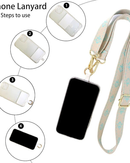 Adjustable 1" Width Phone Crossbody Lanyard and Wristlet Strap - Gift For The Lover In Your Life
