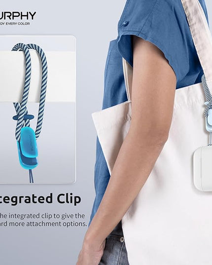 SURPHY 2 Pack Phone Lanyard for Cellphone Case, Phone Wrist Strap for Case, Cellphone Strap with 2-Color Braided, Charm Wrist Lanyard for Women and Men, Cloud Blue & Blue Jay
