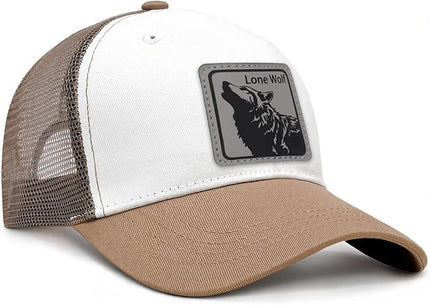 Animal Trucker Hats Leather Pattern Adjustable Snapback Mesh Animal Baseball Cap for Men