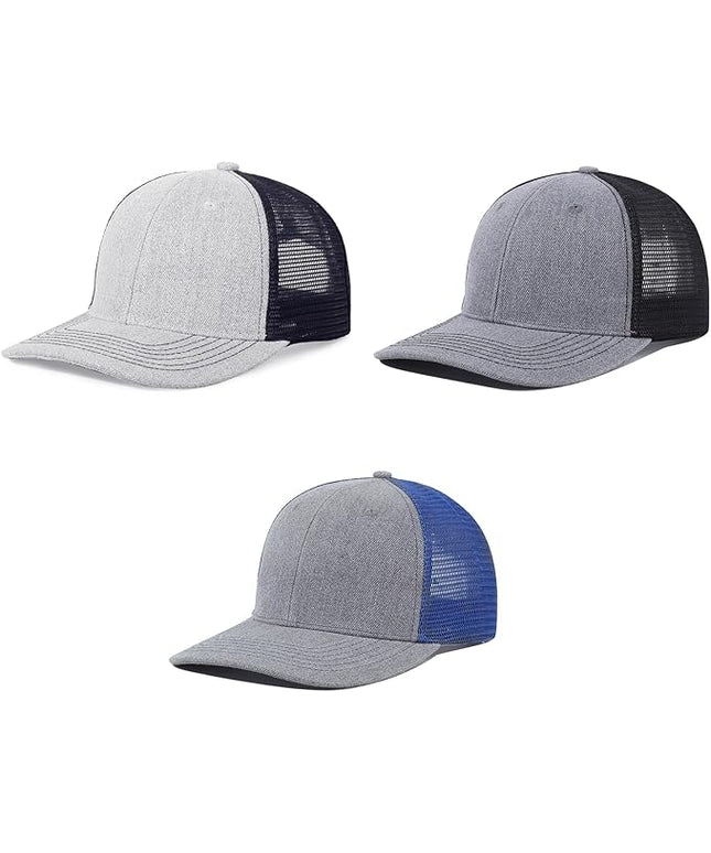 kozinu Unisex Trucker Hats Blank Mesh Snapback Hats Sport Plain Baseball Caps Adjustable Fitted Hat