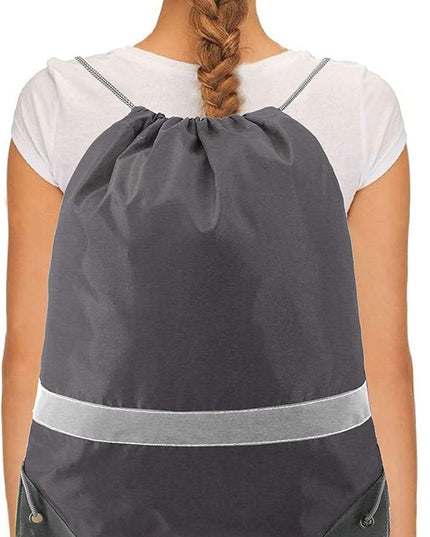 BeeGreen Drawstring Backpack Bags 20,30,50 Packs Reflective String Bags for Gym Sport Trip Cinch Sack DIY for Women Men