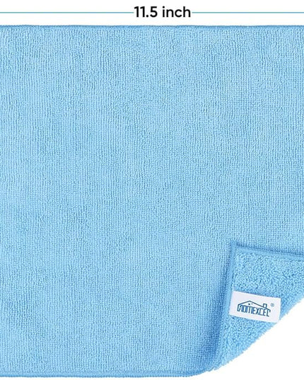 HOMEXCEL Blue Microfiber Cleaning Cloth, 12 Pack Premium Microfiber Towels for Cars, Lint Free, Scratch-Free, Highly Absorbent, Reusable Cleaning Rags for Car, Household, Kitchen, Window,11.5"X11.5"