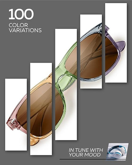 Retro Rewind Polarized Sunglasses for Men and Women - UV Protection Classic Sun Glasses