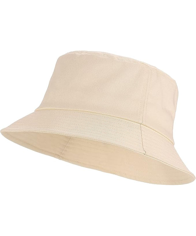 Umeepar Unisex Cotton Packable Bucket Hat Sun Hat Plain Colors for Men Women
