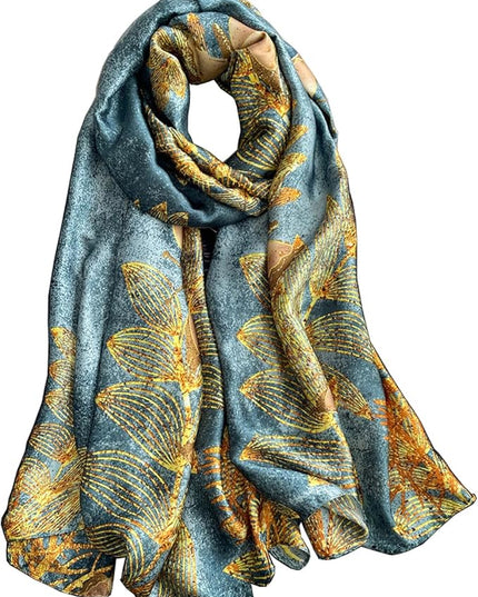 Fashion Scarves Scarf 100% Silk Feeling Scarf Silk Like Scarves Long Lightweight Sunscreen Shawls for Women