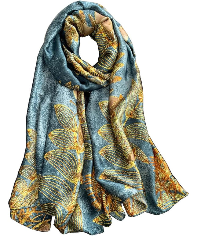 Fashion Scarves Scarf 100% Silk Feeling Scarf Silk Like Scarves Long Lightweight Sunscreen Shawls for Women