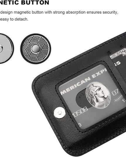 KIHUWEY for iPhone 13 Pro Max Case Wallet Compatible with MagSafe Wireless Charging, Credit Card Holder, RFID Flip Leather Magnetic Clasp Kickstand Heavy Duty Protective Cover 6.7 Inch (Black)