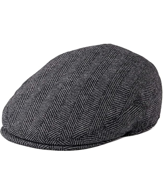FEINION Men's Wool Tweed Newsboy Ivy Cap Gatsby Golf Flat Hat