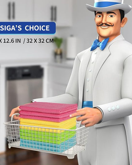 MR.SIGA Microfiber Cleaning Cloth,Pack of 12,Size:12.6" x 12.6"