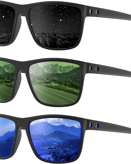 Polarized Sunglasses Men Women, Mens Sunglasses Lightweight UV Sun Glasses for Fishing Driving Golf