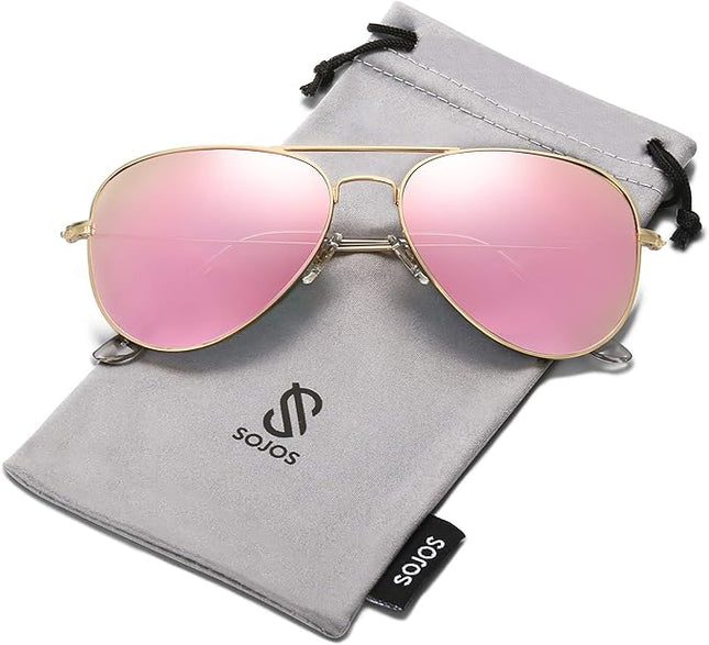 SOJOS Classic Aviator Polarized Sunglasses for Men Women Vintage Retro Style