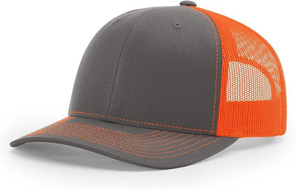 Richardson 112 Trucker Hat - Premium Adjustable Snapback Hat - Structured Six Panel Richardson Blank Caps