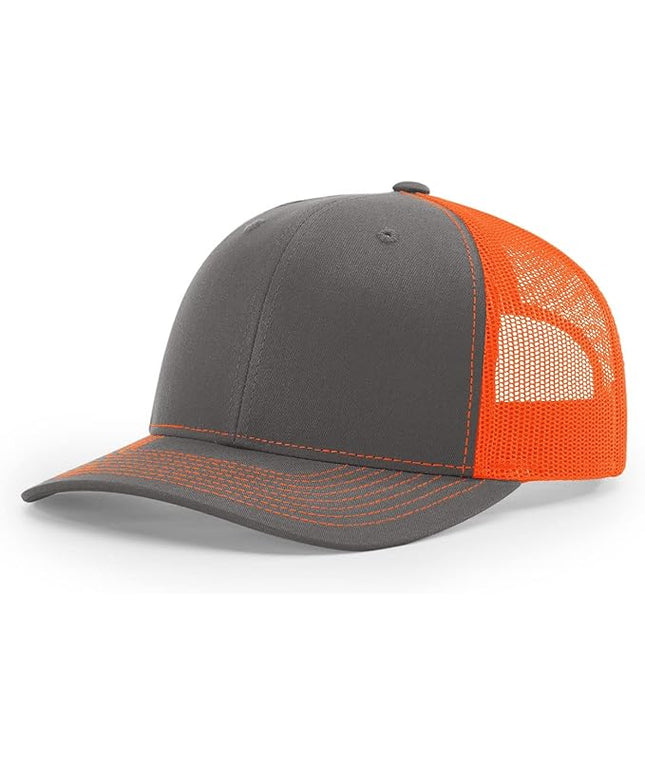 Richardson 112 Trucker Hat - Premium Adjustable Snapback Hat - Structured Six Panel Richardson Blank Caps