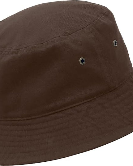 Utmost Bucket Hat 100% Cotton & Denim Lightweight Packable Outdoor Summer Beach Fishing Sun Hat(S/M, 1pc Dark Brown)