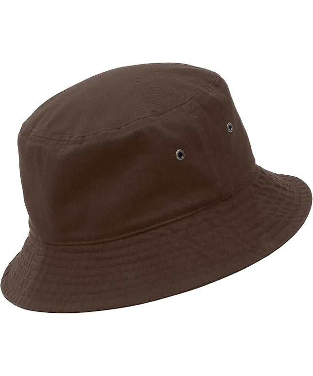 Utmost Bucket Hat 100% Cotton & Denim Lightweight Packable Outdoor Summer Beach Fishing Sun Hat(S/M, 1pc Dark Brown)