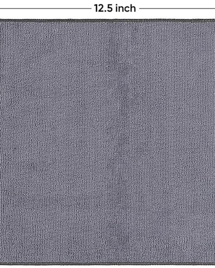 HOMEXCEL Microfiber Cleaning Cloth 12 Pack, 12.5 x 12.5 inch Microfiber Towels for Cars, Ultra Absorbent Washing Cloth, Lint Free Streak Free Cleaning Rags for Car, Kitchen, and Window (Grey)