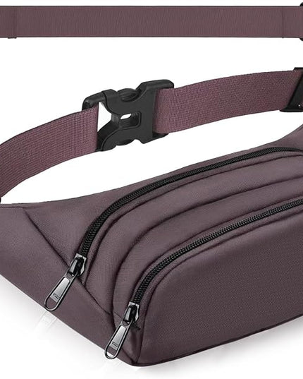 Large Fanny Pack for Women Men - Syican Waist bag with 3-Zipper Pockets, Gifts for Enjoy Sports Traveling Workout Casual Hands-Free crossbody bags Fits MAX 7.9'' iPad & 6.6'' Phone