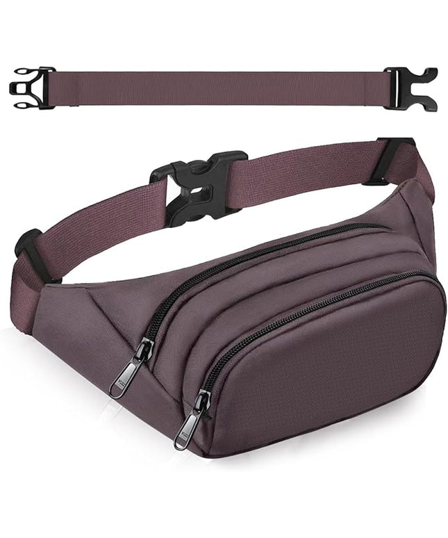 Large Fanny Pack for Women Men - Syican Waist bag with 3-Zipper Pockets, Gifts for Enjoy Sports Traveling Workout Casual Hands-Free crossbody bags Fits MAX 7.9'' iPad & 6.6'' Phone