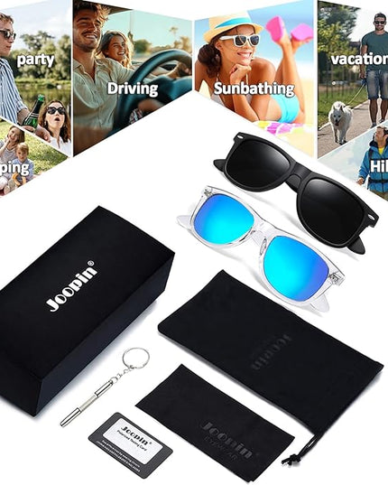 Joopin Square Sunglasses Polarized UV Protection Trendy Designer Sun Glasses Men Women