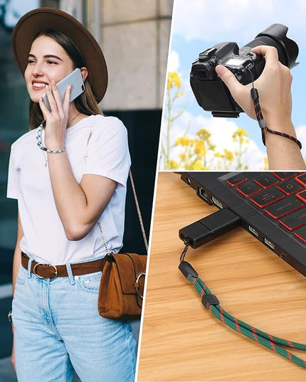 Hand Wrist Strap Lanyard, Adjustable Nylon Colorful for Mobile Phone, Camara, USB Flash Drive, ID Name Tag Badge