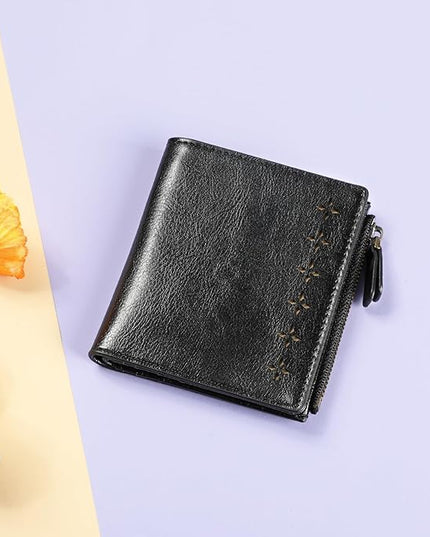 Lavemi Ultra Thin Small Compact Leather Womens Girls Wallets RFID Blocking Credit Card Holder for Women