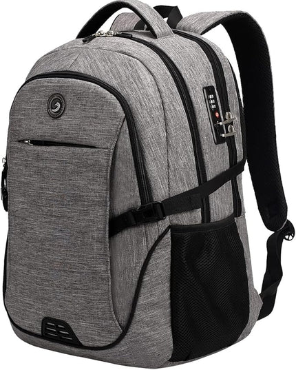 SHRRADOO Anti Theft Laptop Backpack Travel Backpacks with usb Charging Port for Women Men High School College Backpack Computer Bag Fits 17 Inch Laptop,Black