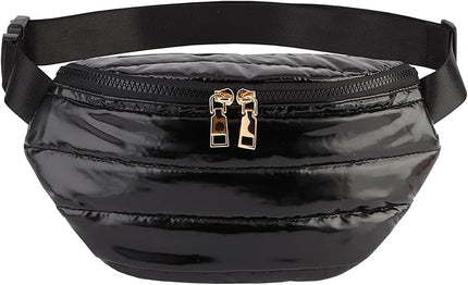 Fanny Packs for Women Fashion Waist Packs Quilted Puffer Belt Bag Puffy Crossbody Bags Sling Purse for Women Travel Running