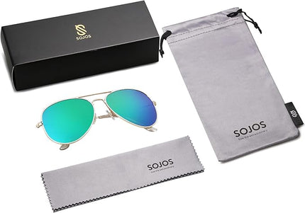 SOJOS Classic Aviator Polarized Sunglasses for Men Women Vintage Retro Style