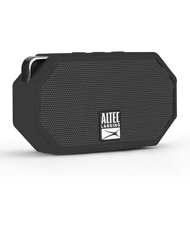 Altec Lansing Mini H2O - Waterproof Bluetooth Speaker, IP67 Certified & Floats in Water, Compact & Portable Speaker for Hiking, Camping, Pool, and Beach,Black
