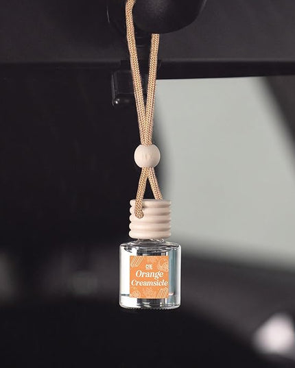 CANDECraftCo Car Air Hanging Fragrance Oil, Car Auto Freshener for Essential Oils, Scents Fragrance Aromatherapy Automobile Diffuser, Long Lasting (Orange Creamsicle)